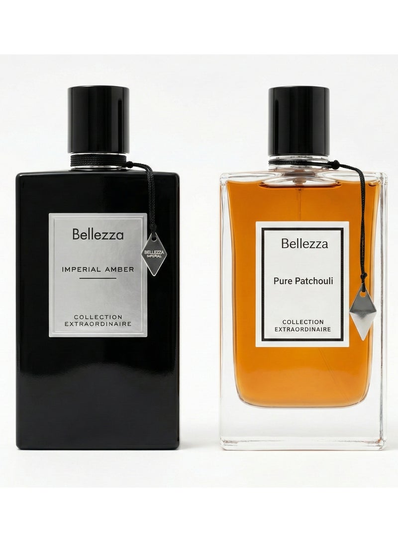 Belleza perfume set consisting of two pieces (Imperial Amber + Pure Patchouli) 100ml - Image 1